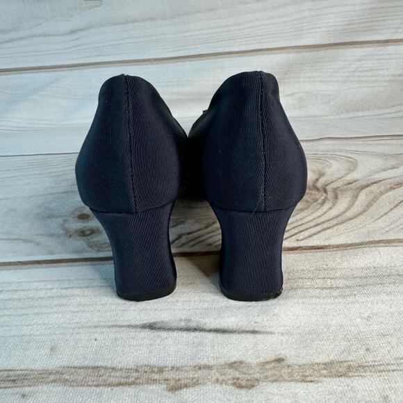 Valerie Stevens Blue Almond Toe Pumps Size 6 - Picture 5 of 8